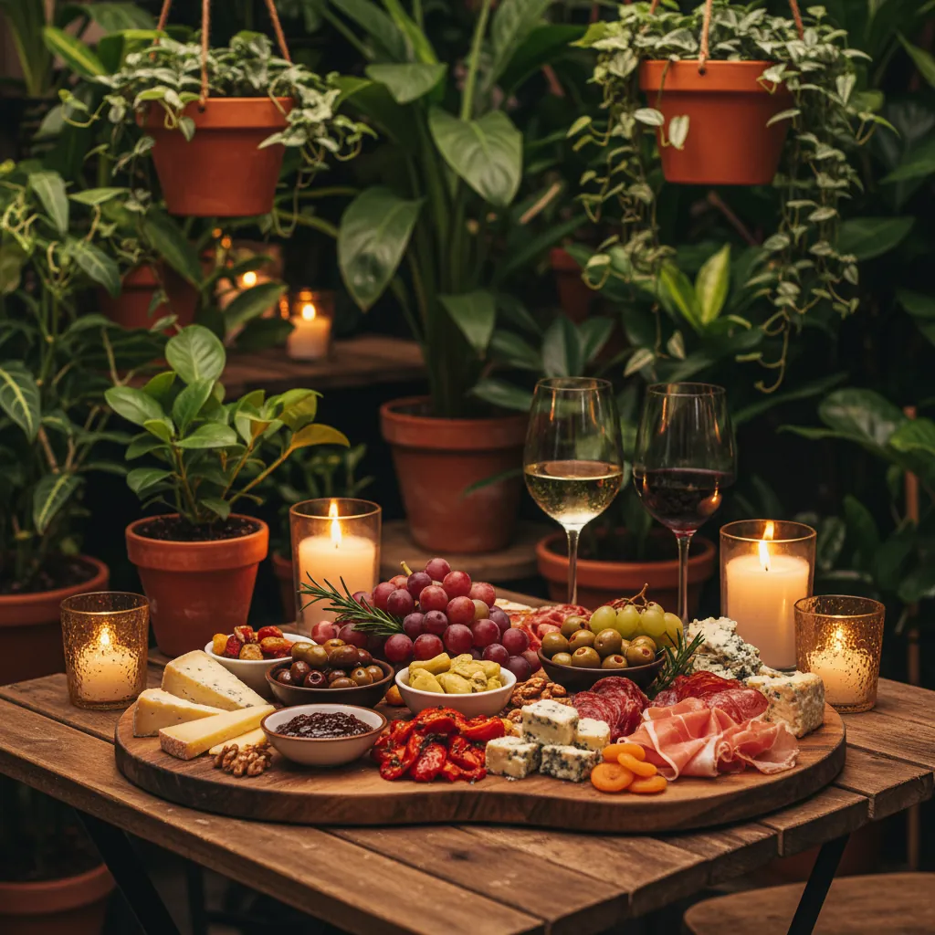Borrel en hapjes bij Parq in de avond