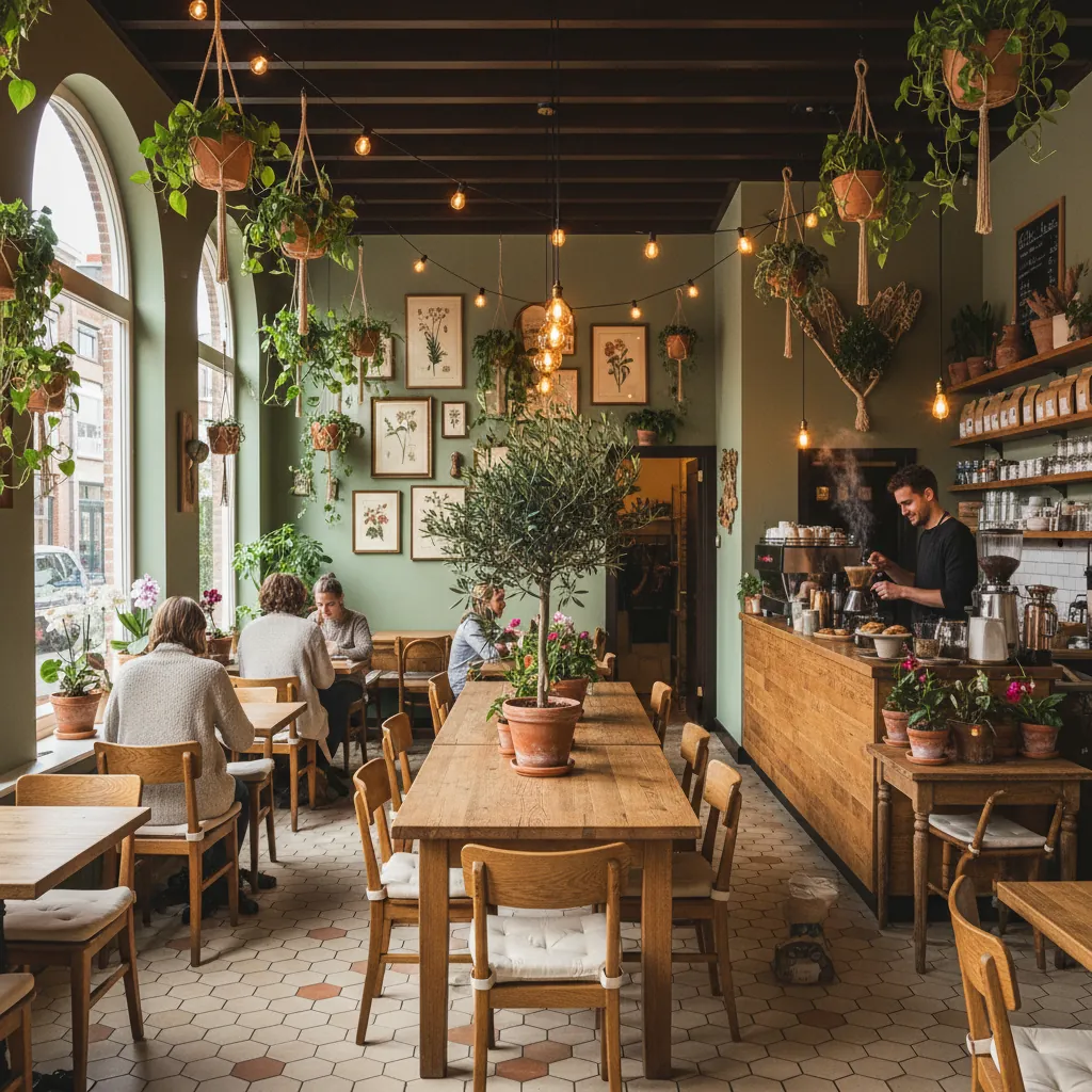 Warme botanische sfeer bij Parq Bistro Café